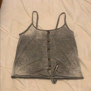 Grey loose tank top